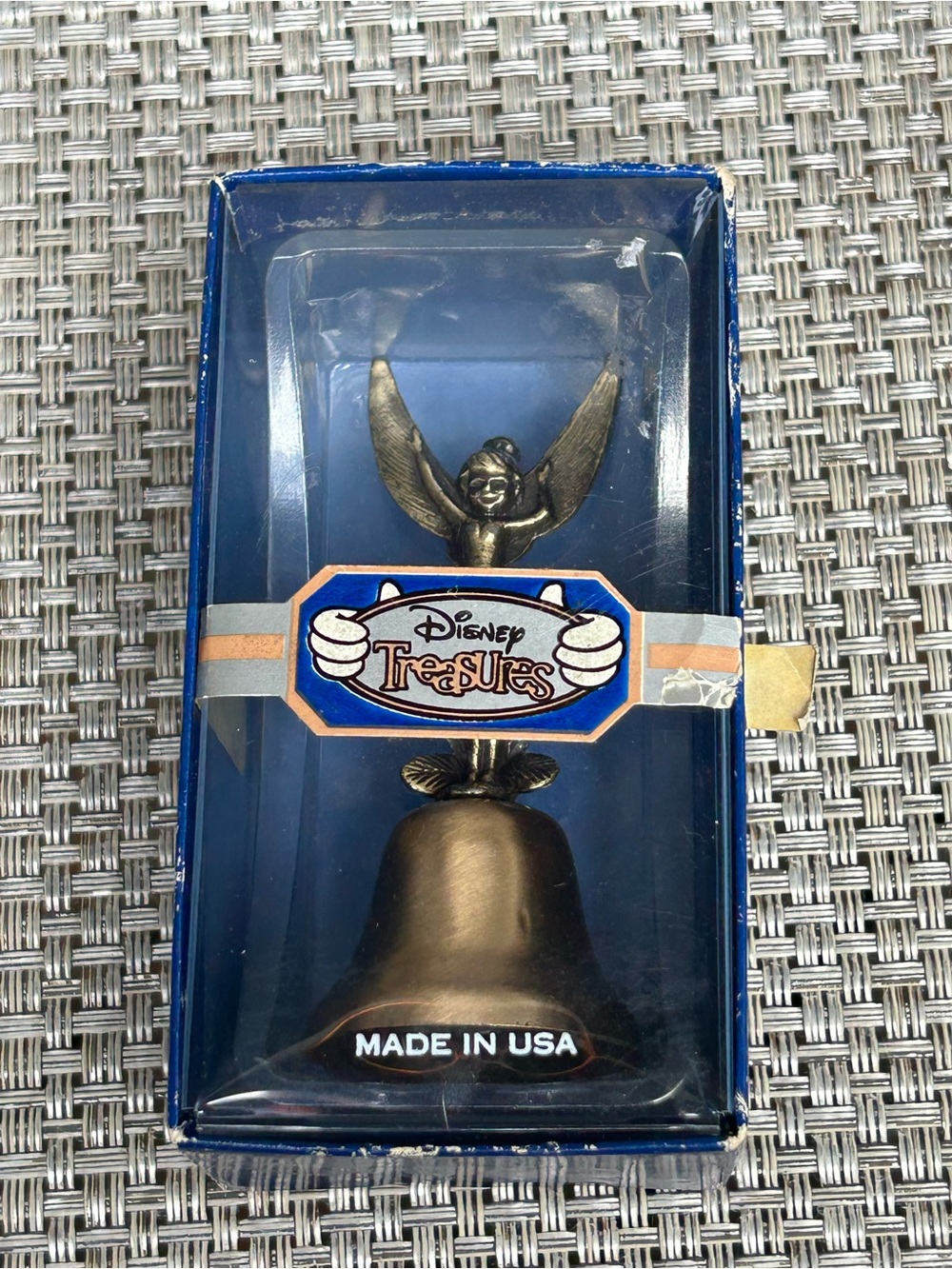 Vintage Disney Brass Tinker Bell /Bell in original box - collectible - Picture 6 of 6
